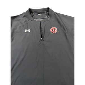 Under Armour South Carolina Gamecocks Quarter Zip Windbreaker Black Mens 2XL